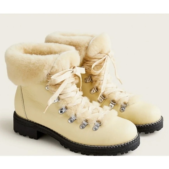 J crew Nordic boots leather soft yellow - Picture 1 of 4
